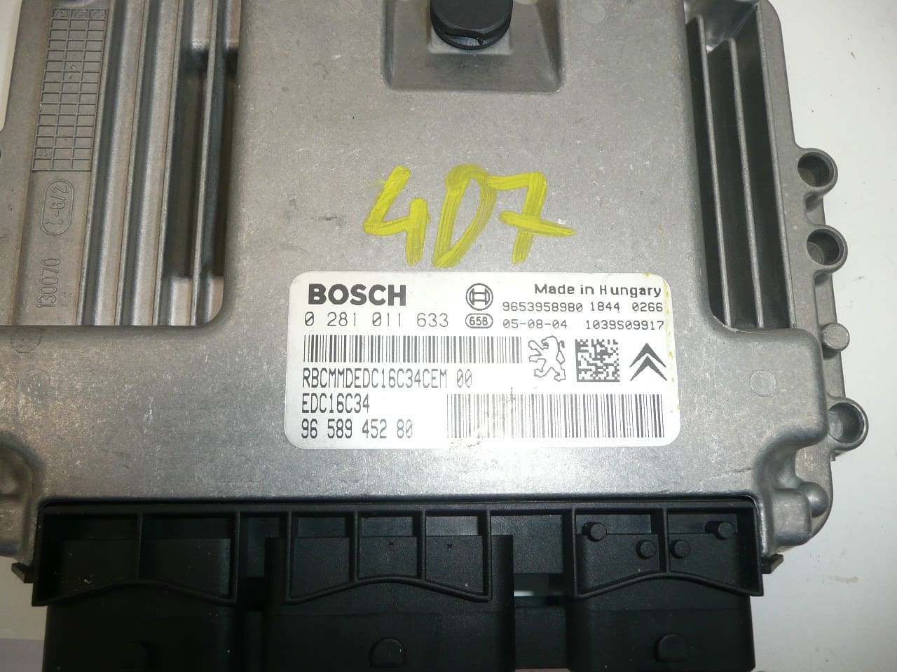 ECU VIRGINE Bosch EDC16C34 Citroën Peugeot 0281011633 9658945280 – Obrázok 2