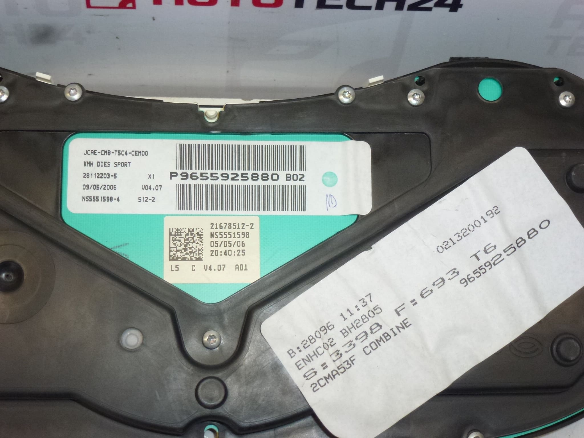 Tachometer Peugeot 307 II najazdené 239000 km 9655925880 – Obrázok 2