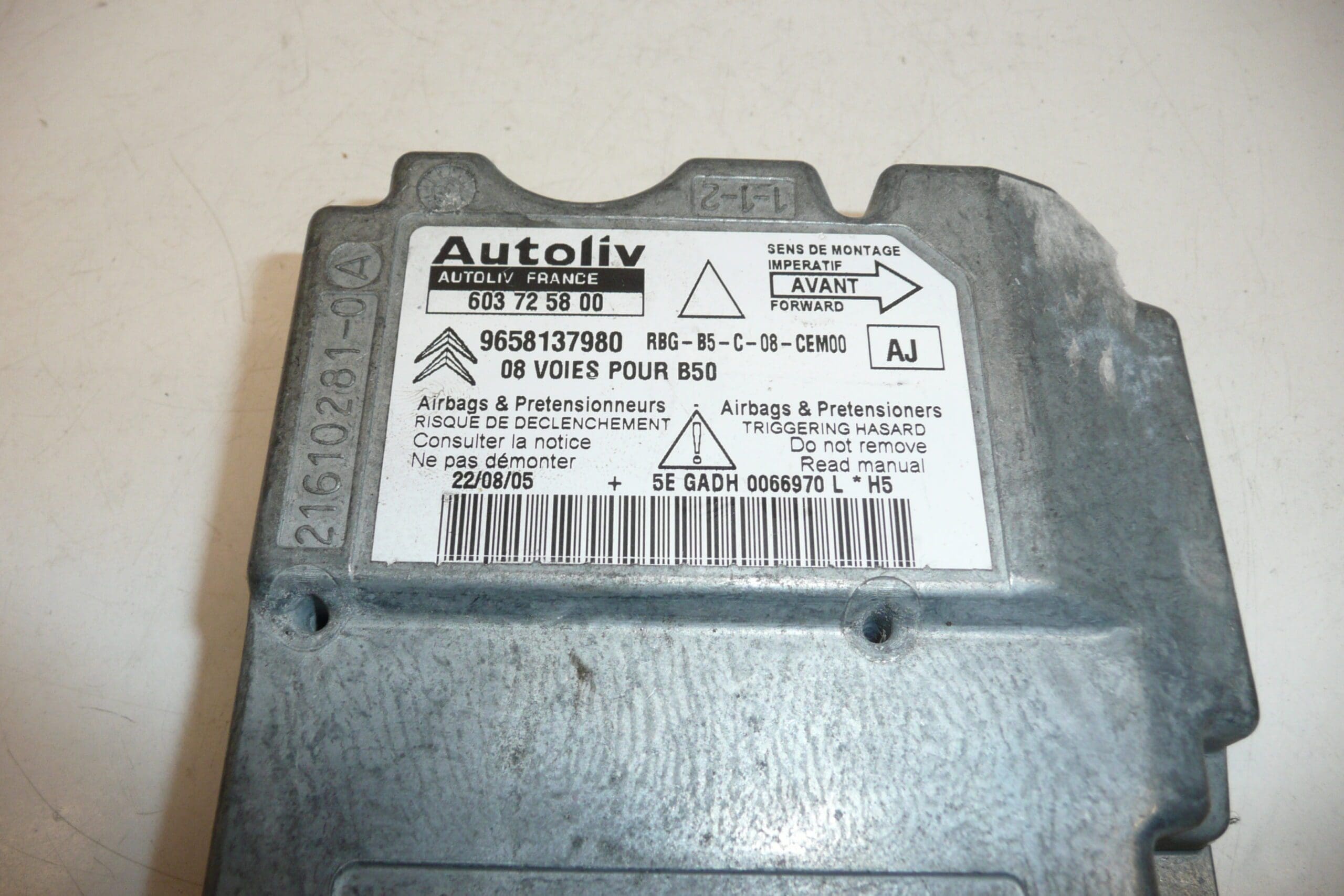 Jednotka airbagov Citroën C4 9658137980