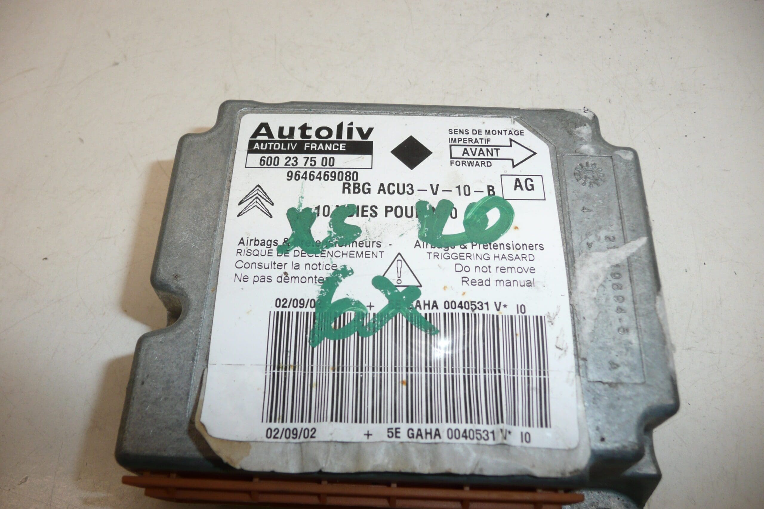 Jednotka airbagov Citroën Xsara II 9646469080