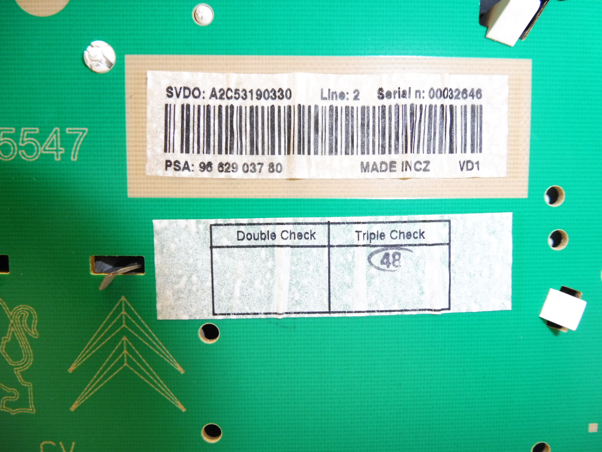 Tachometer Peugeot 207 najazdených 145000 km 9662903780 6103EJ