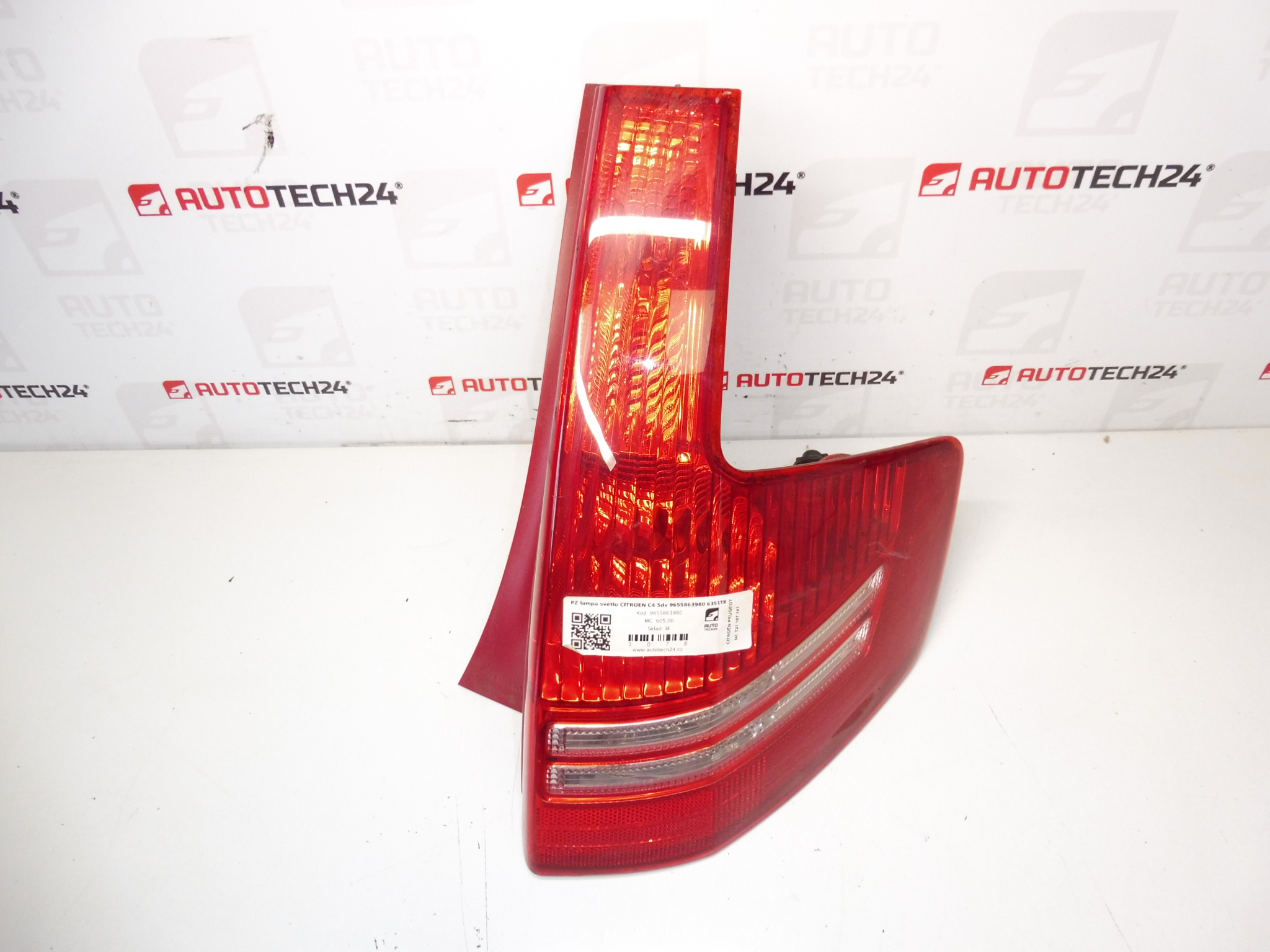 Pravá Zadná Lampa Svetlo Citroën C4 5 Dverí 9655863980 6351T8