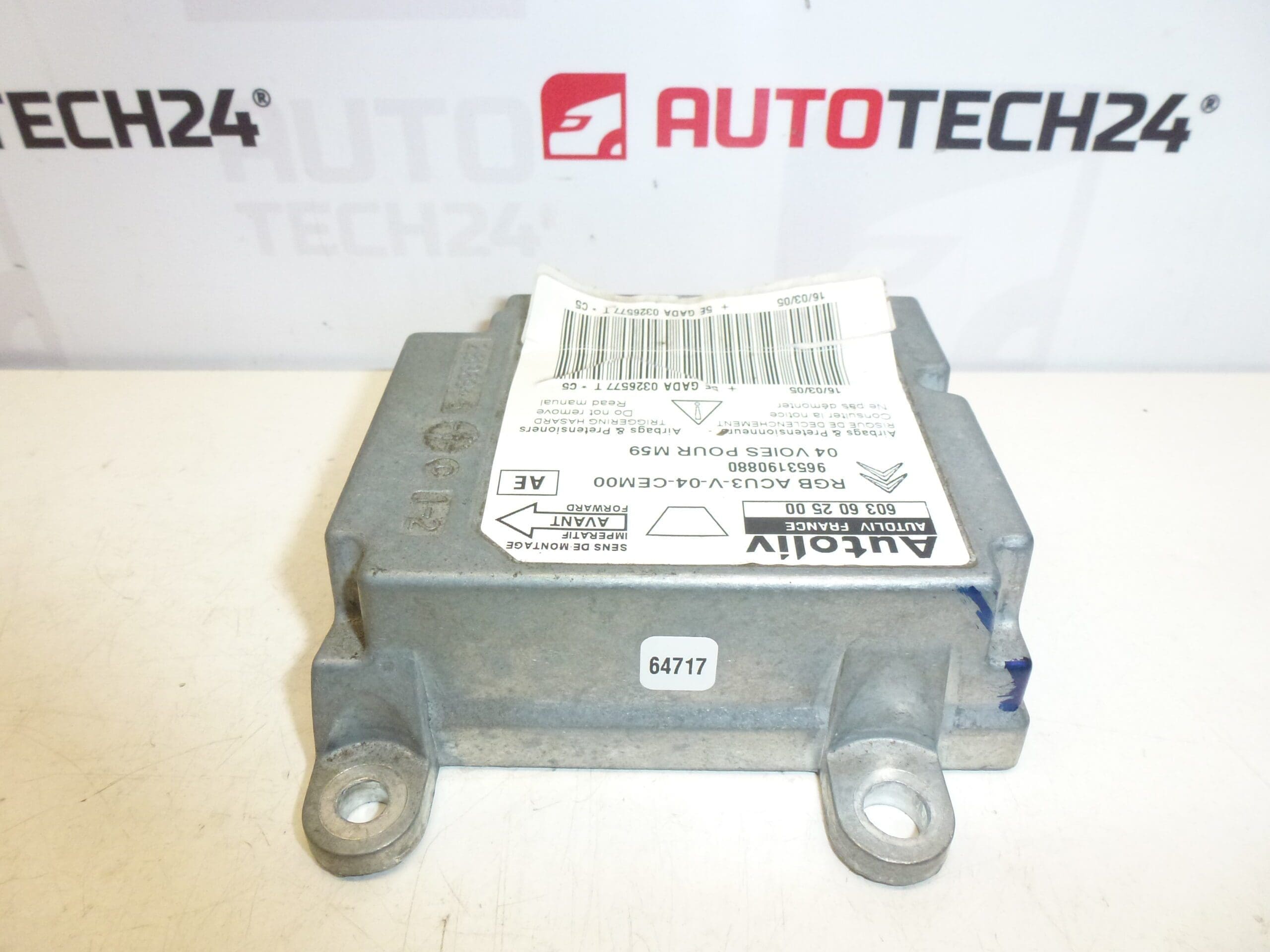 Jednotka airbagov Citroën Peugeot 9653190880 603602500 – Obrázok 2