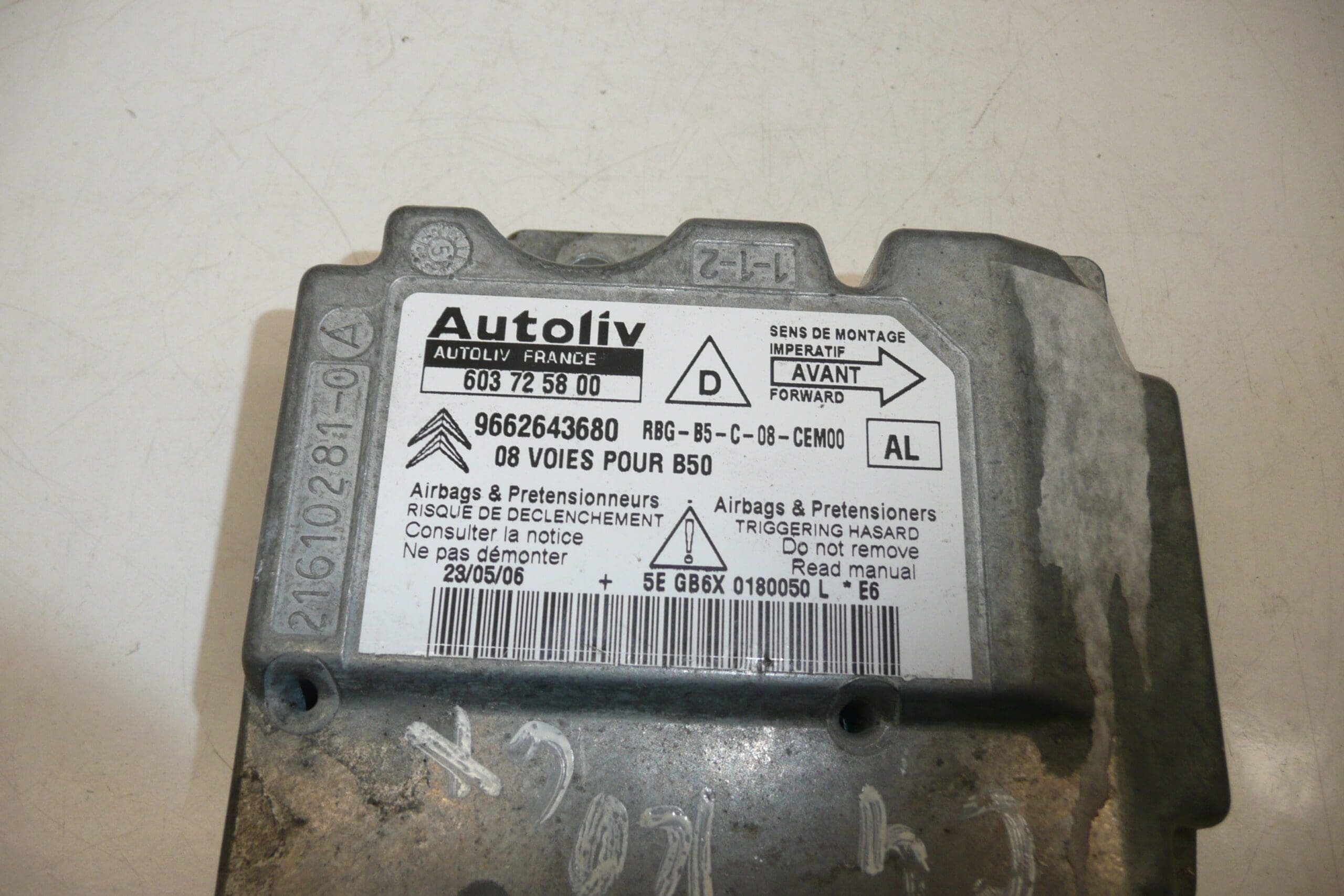 Jednotka airbagov Citroën C4 9662643680 654633 – Obrázok 2