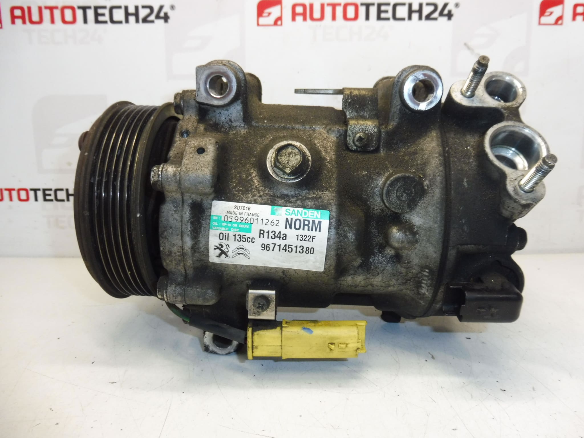 Klímakompresor Sanden SD7C16 9671451380 1322F 6453ZS – Obrázok 2
